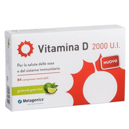 Integratore Vitamina D 2000 U.I. , 84 cps masticabili Metagenics