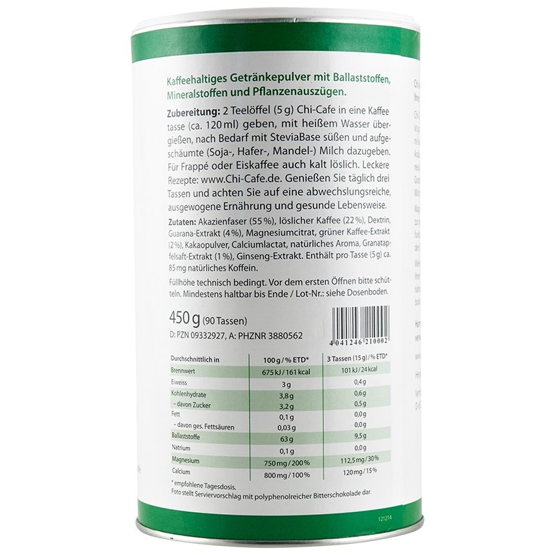 immagine della confezione di Chi-cafè Equilibrio Gr 180, ingredienti e valori nutrizionali