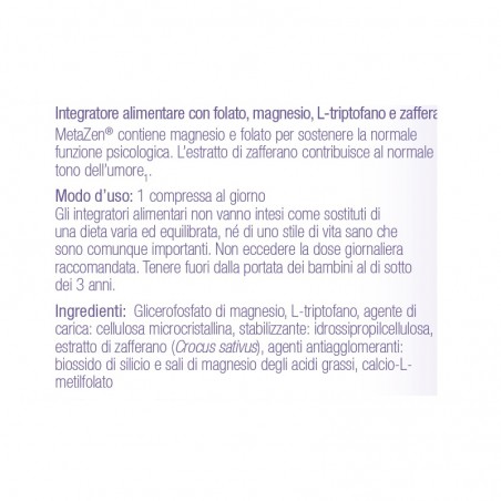 Integratore METAZEN 30CPR Metagenics