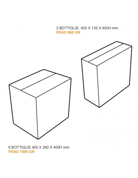 Imballaggio per trasposto di bottiglie in vetro
