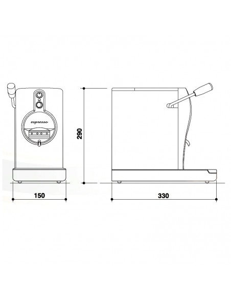 Macchina da caffè espresso per cialde - Delizia - Tecnologia GHA