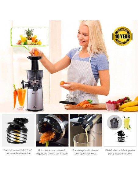 Estrattore di Succo Juicepresso siQuri con Fiber Control - BPA free