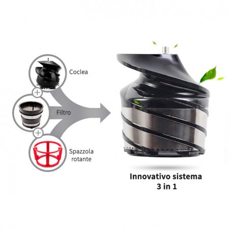 Prime Estrattore di Succo JuicePeace BPA free - 32 giri al minuto