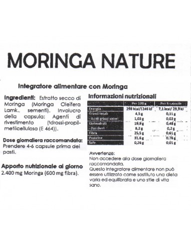 Moringa in capsule - integratore