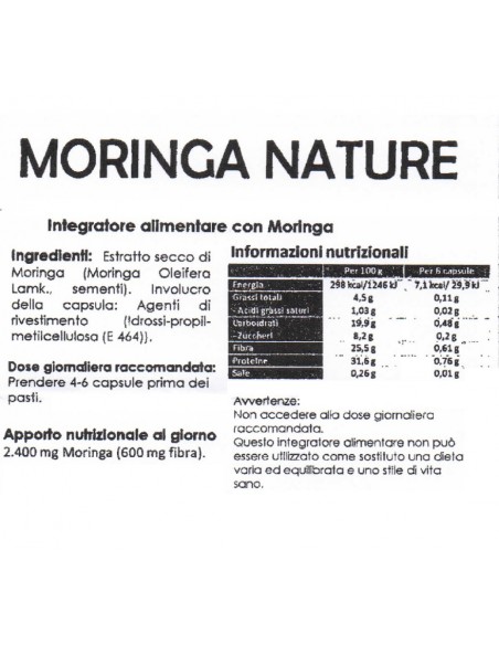 Moringa in capsule - integratore