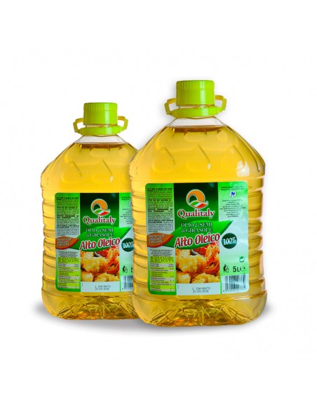 Olio di Girasole Alto Oleico Arricchito di Vitamine e Antiossidanti - Ideale per Friggere e Condire