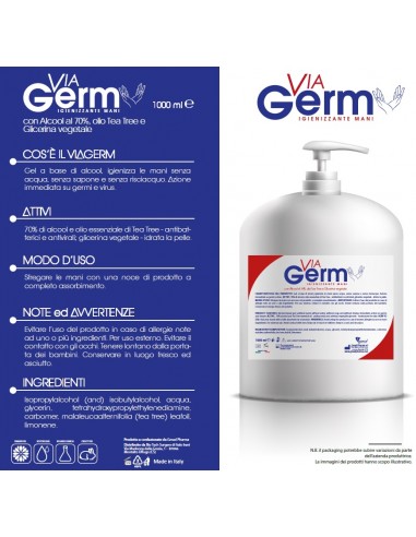 Gel Detergente per mani VIA GERM -...