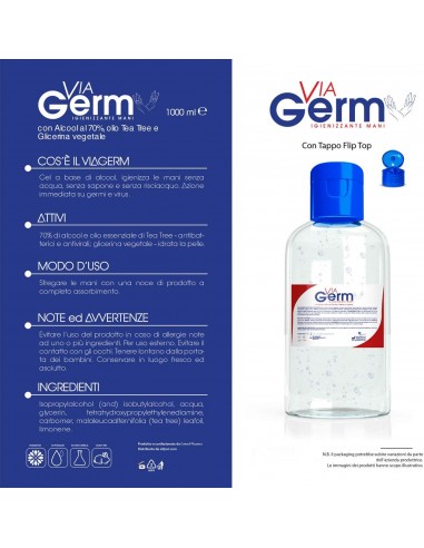 Gel Detergente per mani VIA GERM -...