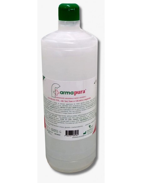 Gel igienizzante per mani FarmaPura - Tappo Flip Top - 1000 ml