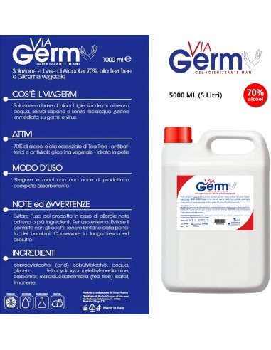 Gel Detergente per mani VIA GERM -...