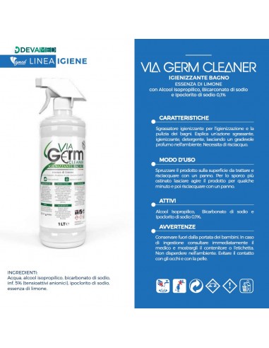 Via Germ cleaner Igienizzante bagno...