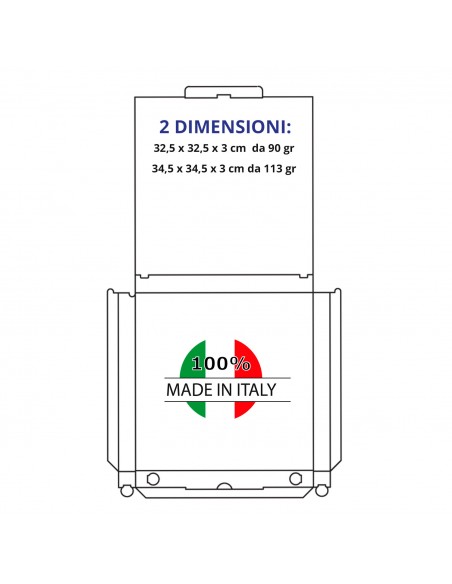 100 Scatole Cartone Pizza per Asporto - Cartone Cerfificato per Alimenti
