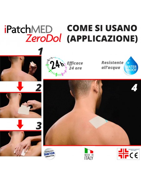 ZeroDol Cerotti Antidolorifici per Dolori Articolari, Muscolari e Mestruali - Dispositivo Medico CE - Made in Italy 10 Patch