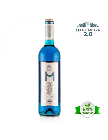 copy of Marques de Alcantara Gourmet Bevanda Blu Aromatizzata a Base di Vino Chardonnay Biologico - 3 Bottiglie da 75 Cl
