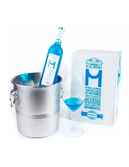 copy of Marques de Alcantara Gourmet Bevanda Blu Aromatizzata a Base di Vino Chardonnay Biologico - 3 Bottiglie da 75 Cl