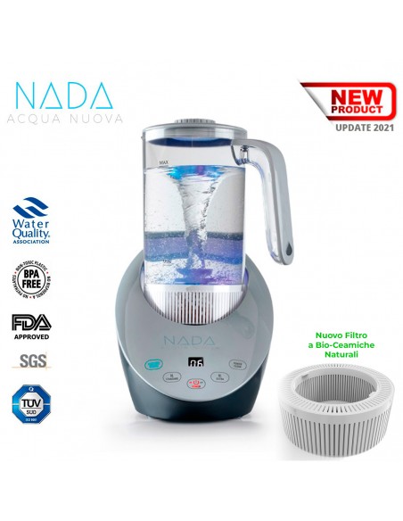Generatore di Acqua Idrogenata H2 NADA con Filtro Esclusivo a Bio-Ceramiche [New Model 2022]