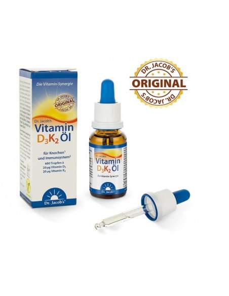 Vitamine D3 K2 in gocce da 20 ml, Dr. Jacob's