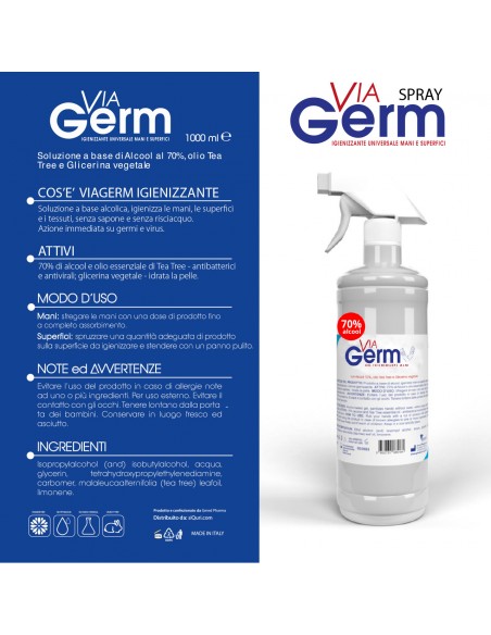 copy of Spray Igienizzante per Superfici, Tessuti, Ambienti, Vestiti Abiti AlcoSet con Alcol 70%