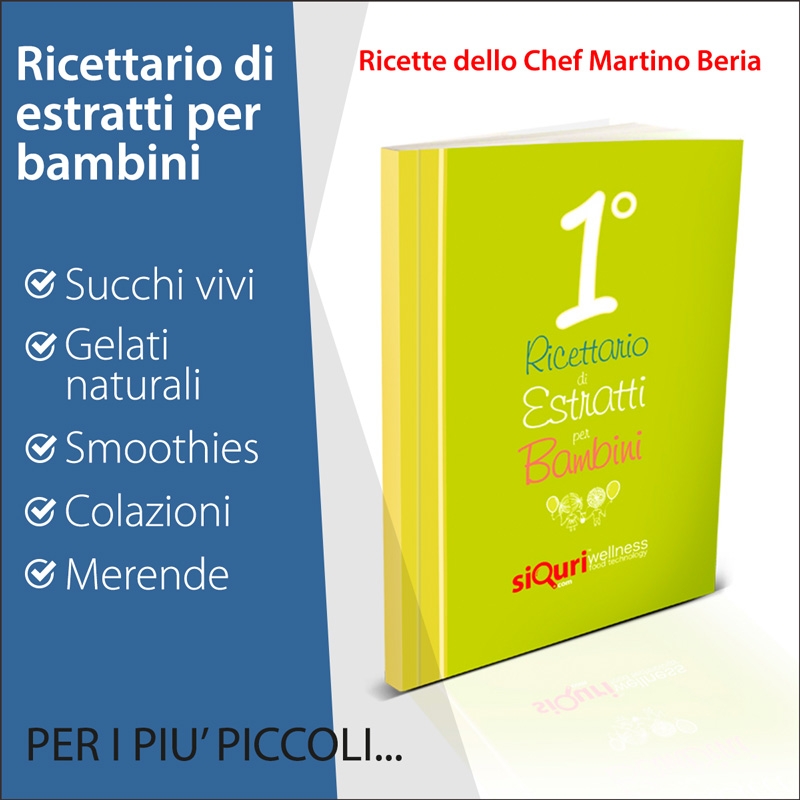 immagine della copertina del 1° ricettario di estratti per bambini