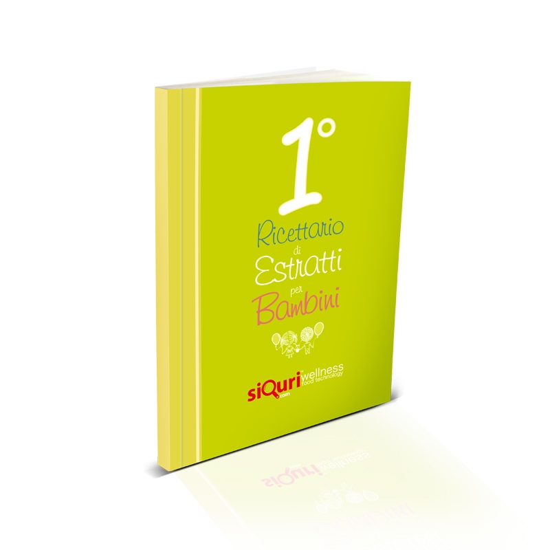 immagine della copertina del 1° ricettario di estratti per bambini