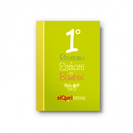 immagine frontale della copertina del 1° ricettario di estratti per bambini