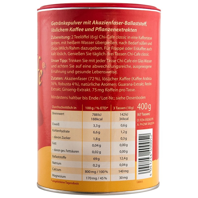 Chi-Cafè Classic Gr 400 - Dr. Jacob's Chi-Cafè Classic Gr 400 - Dr. Jacob's