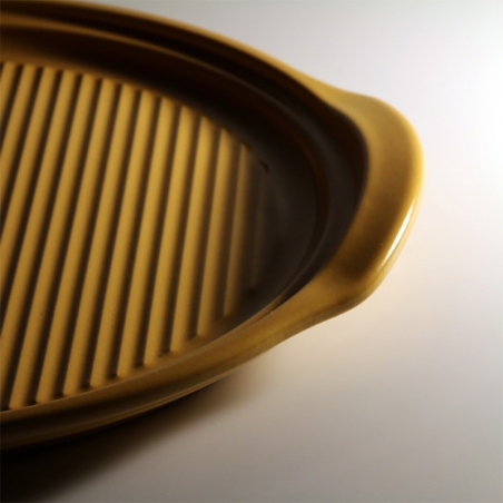 Cuoci pane - Cuoci pizza laBell by siQuri in argilla naturale - diametro 32 cm