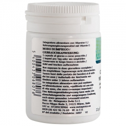 immagine della confezione dell'integratore di Metagenics Coenzima Q10 Mg 100 + Vitamina E - 30 capsule 2