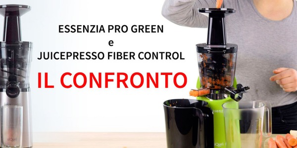 Essenzia pro green e juicepresso fiber control: il confronto tra estrattori di succo